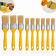 Kit Trincha Pincel para Pintura Parede Profissional Cabo Amarelo