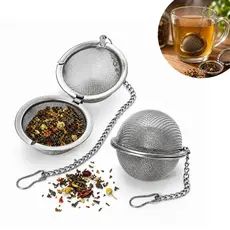 Infusor Cha Inox Difusor Peneira Coador Corrente Bolinha Kit Chá Cozinha