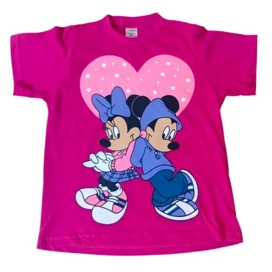 Camiseta Manga Curta Infantil 100% Algodão - Minnie