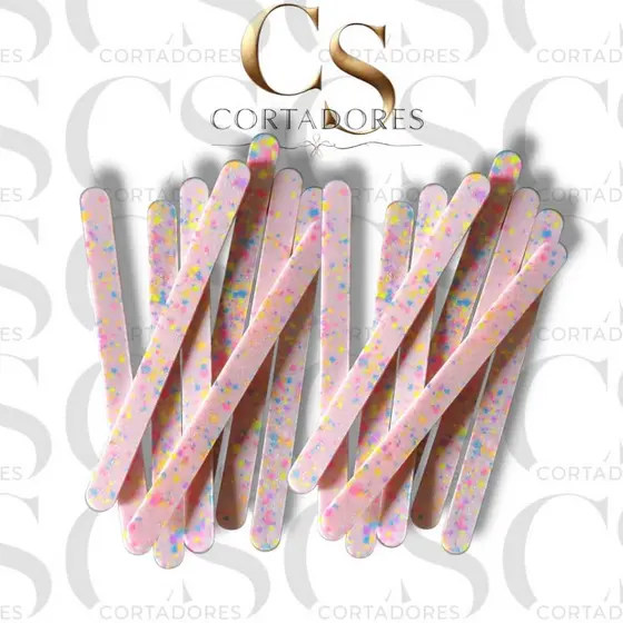 Palito Acrílico Leitoso Rosa Confete – Delicado e Moderno para Doces, Picolés e Festas 🎀✨