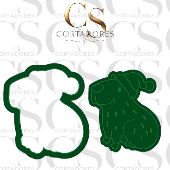 🎅 Cortador e Marcador Capivara de Natal