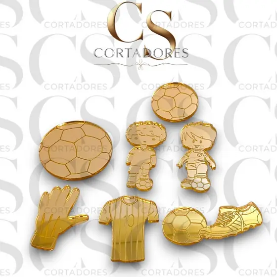 🏆 APLIQUES DE FUTEBOL EM ACRÍLICO – KIT COM 7 UNIDADES! 🏆