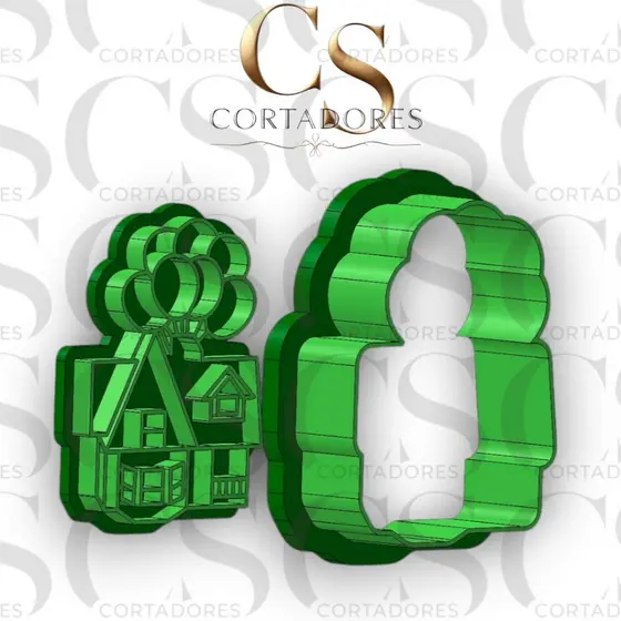 Cortador e Marcador de Biscoito Casa UP Pixar | Molde Bolacha Decorada Confeitaria