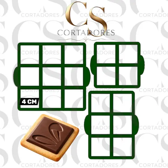 CORTADOR PARA BOLACHAS TABLETINHOS DE CHOCOLATE