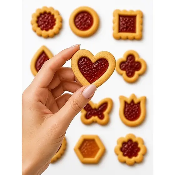 CORTADOR E MARCADOR BOLACHA RECHEIO DE GELEIA 4 CM | PERFEITO PARA DOCES DELICADOS E CRIATIVOS!