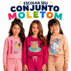 Conjunto Moletom Infantil Menina Inverno - Escolha Seu Modelo Feminino