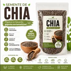 Semente de Chia Premium 100% Natural 1kg 500g 250g Alta Qualidade