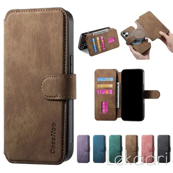 Capa Magnética De Couro 2 Em 1 Para Motorola Moto Edge 60 60S 50 Fusion Ultra Pro G56 G Play Power Stylus 5G 2025 2024 P