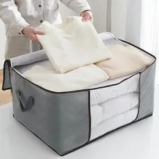 Caixa Saco Organizador Cobertor Casaco Guarda Roupa Ecológico Anti-Poeira Umidade Insetos Multiuso