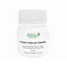 Protetor Solar Polypodium Leucotomos Pinus Pinaster Vitamina C Resveratrol Cápsulas