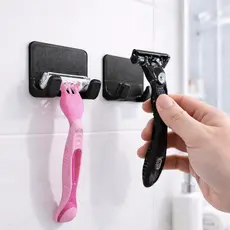 Suporte Organizador Para Barbeador Porta Gilete Prestobarba Parede Sem Furo Fita 3M Preto Banheiro (anuncio novo)