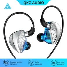 QKZ Hi6T Fone de ouvido 1DD Metal Fio Controle Subwoofer Fone de ouvido para palco