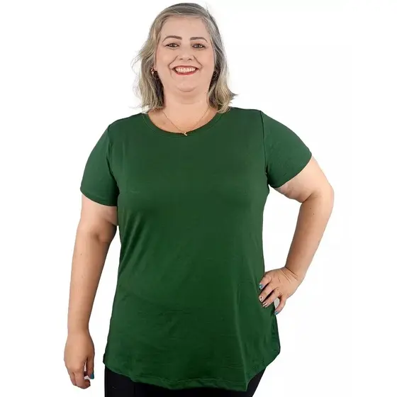 Camiseta T-shirt Blusa Plus Size Feminina Básica Promoção