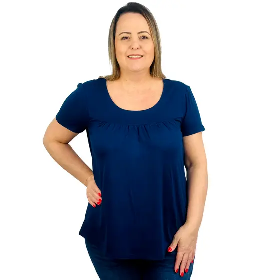 Blusa Feminina Moda Evangélica Manga Curta