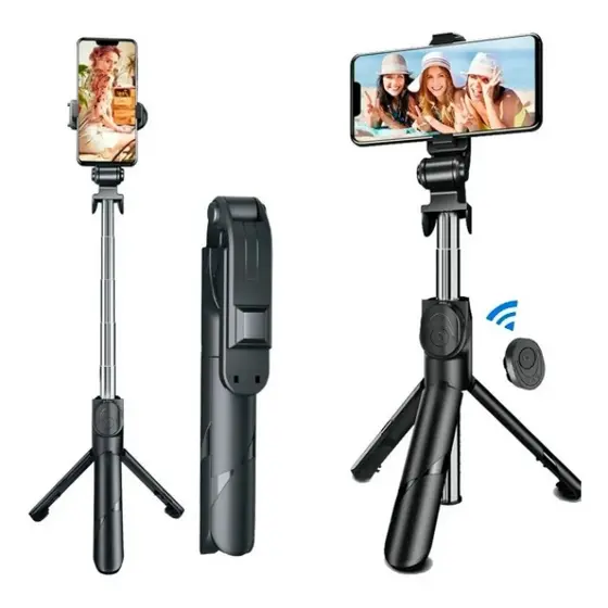 Bastão Pau de Selfie Bluetooth Retrátil suporte tripé para celular Mini 360º Pau De Selfie STAND