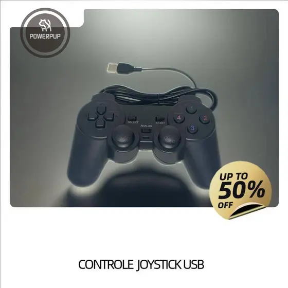 CONTROLE JOYSTICK USB COM FIO P/ Pc / Notebook