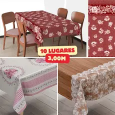 Toalha Plástica de Mesa Térmica 10 lugares - 3,00m x 1,40m
