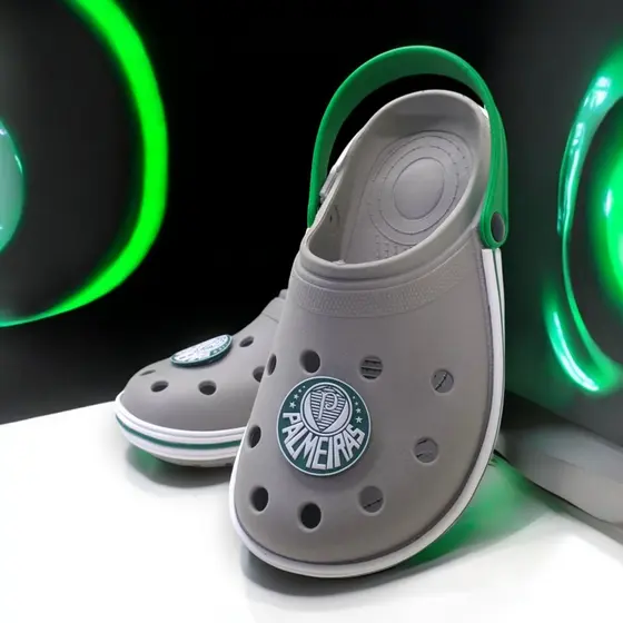 Sandália Infantil Menino Babuche Leve Verde Chinelo Criança Time
