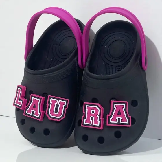 Babuche Infantil Personalizada Com Nome | Papete Menino e Menina | Escolar e Passeio