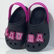 Babuche Infantil Personalizada Com Nome | Papete Menino e Menina | Escolar e Passeio