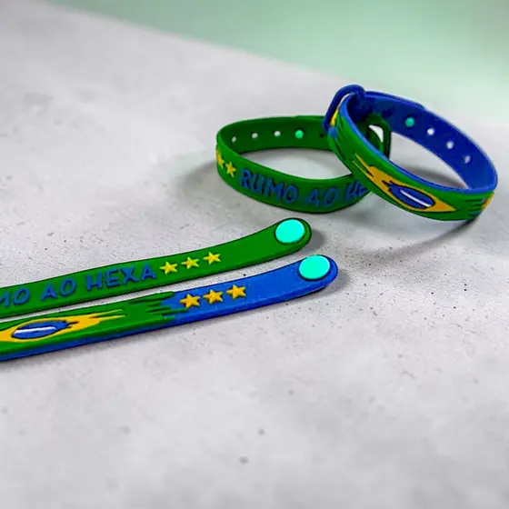 Pulseira Verde Torcedor Ajustável – Rumo ao Hexa
