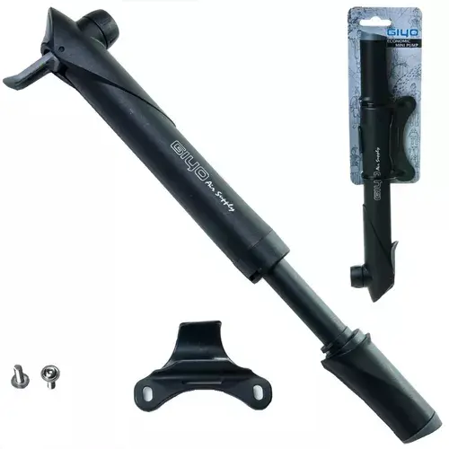 Bomba De Ar P/bicicleta Mini Pump Gp47l Giyo Schrader/presta Compacta Trava anti vasamento