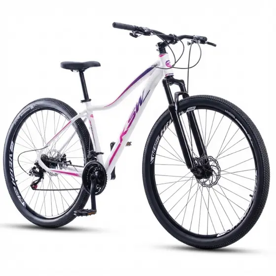 Bicicleta Aro 29 Ksw Mwza 21 Velocidades Feminina Alumínio Freio a Disco MTB