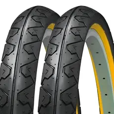 Par de Pneus Kenda K90 Slick Balão 26x1.95 Faixa Bege MTB