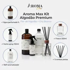 Kit Aromatizador Premium Ambiente Luxo Água Perfumada Refil Difusor Varetas Frasco Vidro