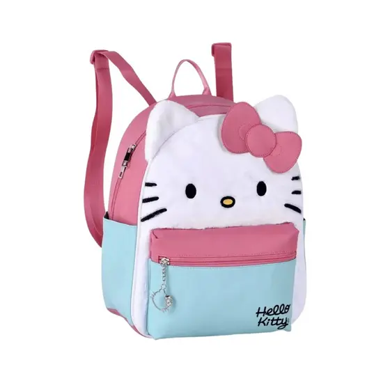 Mochila De Costas Hello Kitty Pelúcia Creche Meninas Passeio