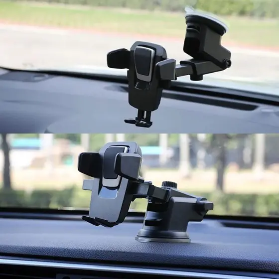 Suporte Veicular Giratório H'maston CJ-02 com Ventosa Reforçada para Celular e GPS 4 a 6"