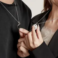 2 Pcs/set De Tai Chi Yin Yang Gossip Pendant Necklace/Popular Colar De Gargantilha De Corrente De Ouro Longo Para Casal