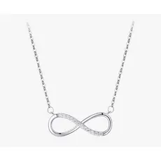 Colar com Pingente de Símbolo do Infinito em Zircônia Estilo Letra '8' para Mulheres