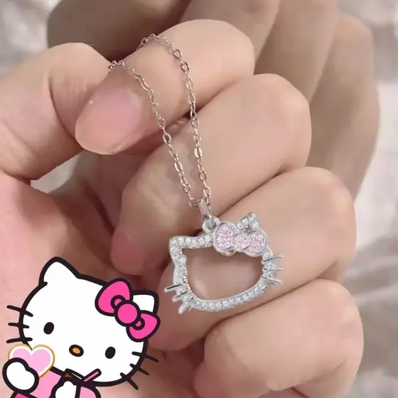 Hello Kittys Colar kawaii delicado temperamento casal valentim presente