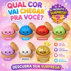 Squishy Brinquedo Surpresa Antiestresse Bolinho Fofinho Macio Com Glitter Para Apertar