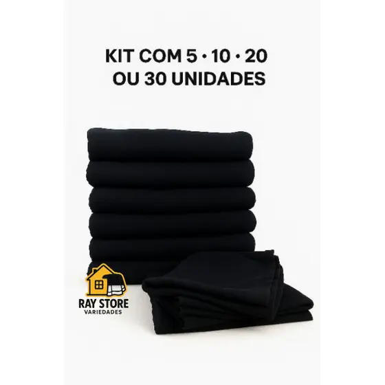 Pano De Prato Grande PRETO Pé De Galinha KTI C/ 05,10,20 ou 30 Unidades Envio Imediato PRETO