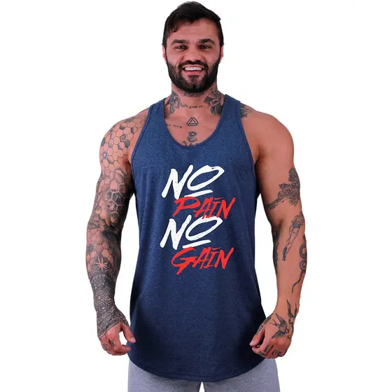 Regata Longline MXD Conceito Leão Ancora Letreiros Academia Musculação Casual Estampas