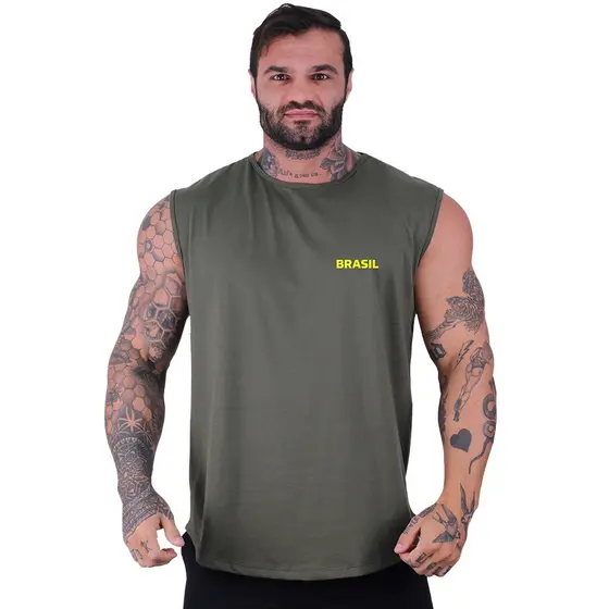 Regata Machão Longline Masculina MXD Conceito Brasil Estampas Exclusivas