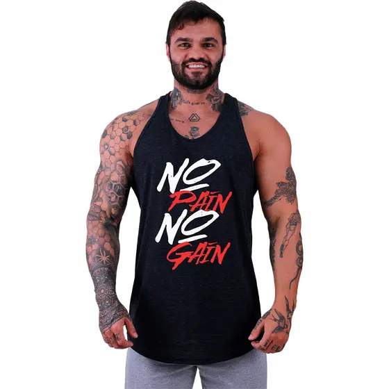 Regata Longline MXD Conceito Soul No More Excuses Caveira Piloto Academia Fitness Casual Musculação