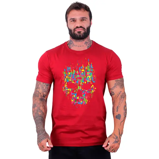Camiseta Tradicional Masculina MXD Conceito Malha 30.1 Penteada Musculação Estilo Lazer Treino
