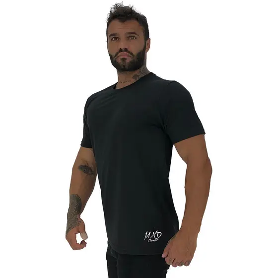 Camiseta Tradicional Masculina MXD Conceito Estampa Lateral Logo Lazer Treino
