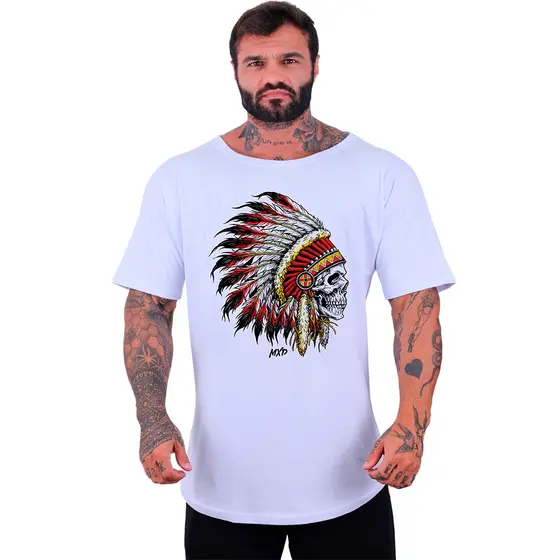 Camiseta Morcegão MXD Conceito Oversized Academia Treino Caveira Cacique Morcego
