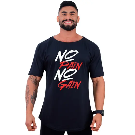 Camiseta Morcegão MXD Conceito Oversized Academia Treino No Pain NO Gain Clássico