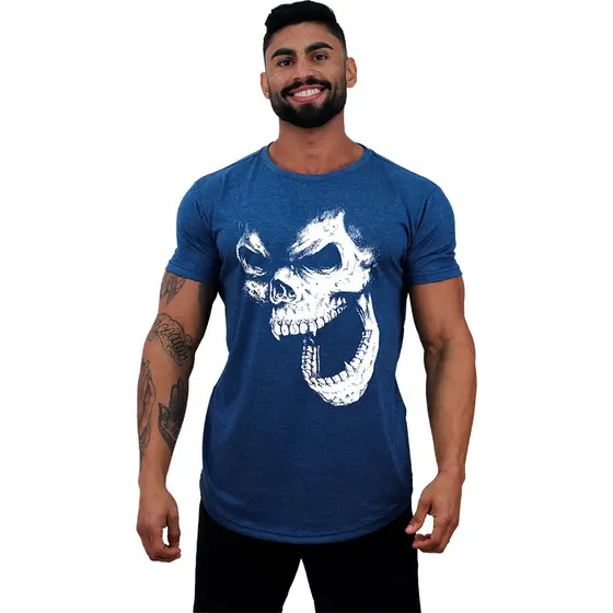 Camiseta Longline Masculina Algodão MXD Conceito Musculação Treino Lazer Ghost Estampas