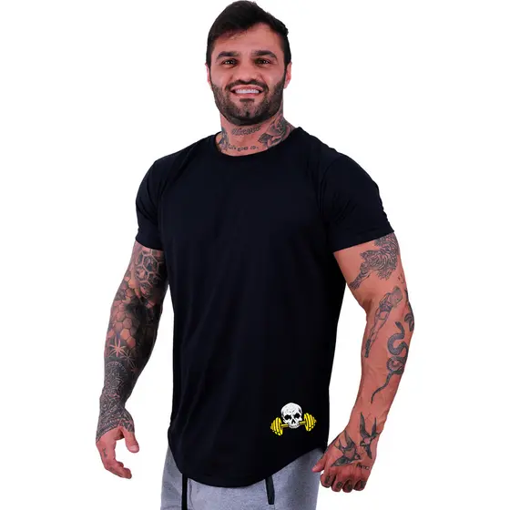 Camiseta Longline MXD Conceito Estampas Fitness Treino Slim