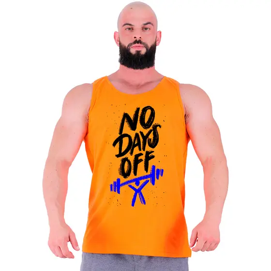 Regata Clássica Masculina MXD Conceito Academia Musculação Lazer No Days Off Sem Dias de Folga