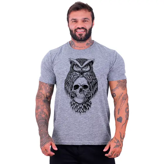 Camiseta Tradicional Masculina MXD Conceito Malha 30.1 Penteada Fitness Vida Saudável Lazer Treino