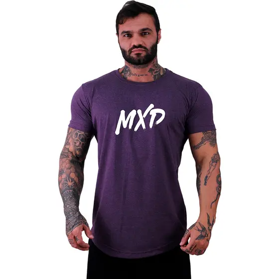 Camiseta Longline Masculina MXD Conceito Treino Musculação Casual Logo MXD Estampas
