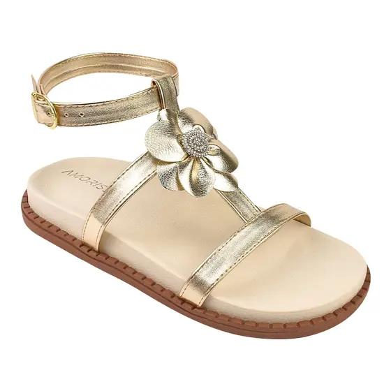 Sandalia Papete Feminina Gladiadora Flor Casual Tendencia