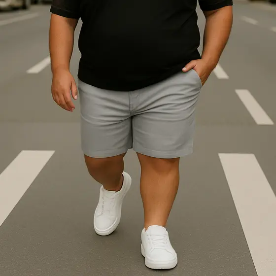 Bermuda Sarja Reta Masculina Plus Size Extra Grande 48 ao 58